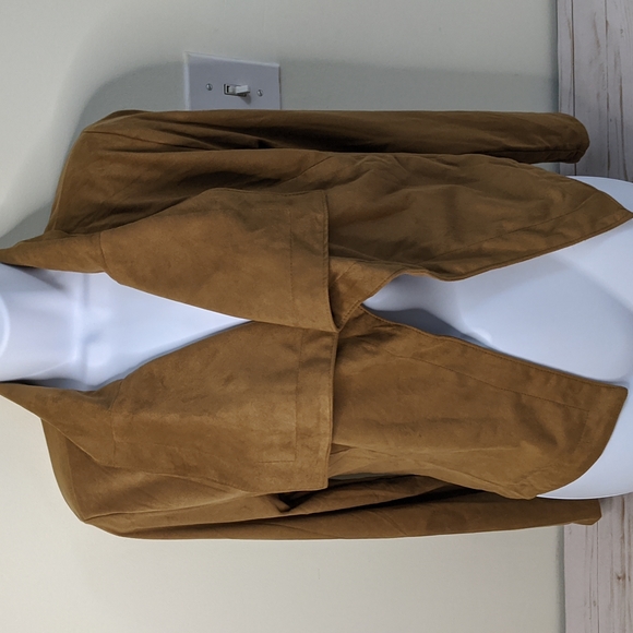 Women's Romeo & Juliet Couture Faux Suede Drape Jacket M - Picture 1 of 12